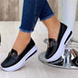 Pure Color Low-top Casual Round Toe Platform Shoes Pure Color Low-top Casual Round Toe Platform Shoes J&E Discount Store 