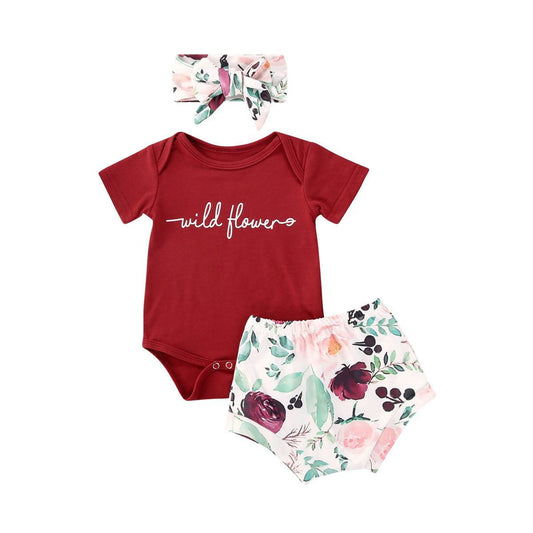 Products Toddler Red Baby Girl Cotton Clothes Set Letters Summer Fashion New Products Toddler Red Baby Girl Cotton Clothes Set L J&E Discount Store 