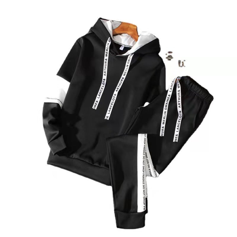 Hooded Casual Suit Teen Trendy Fashion Printed Letter Sweater