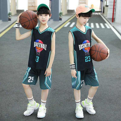 Sleeveless Two-piece Suit Quick-drying  Boy Polo Shirt Suit