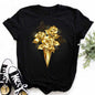 Plant Vintage Print Simple Women's Clothing T-shirt